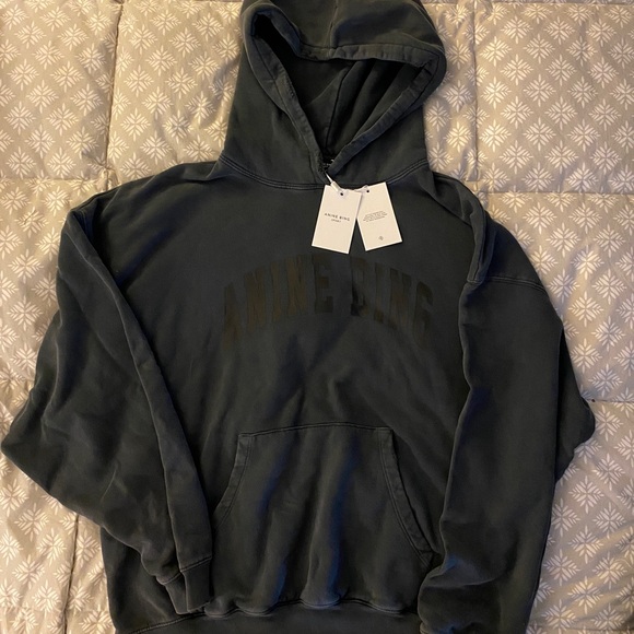 Anine Bing Sport Charcoal/black Hoodie - Picture 2 of 5